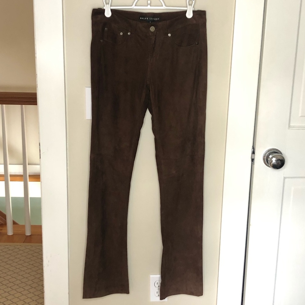 Brown suede Ralph Lauren pants size 2